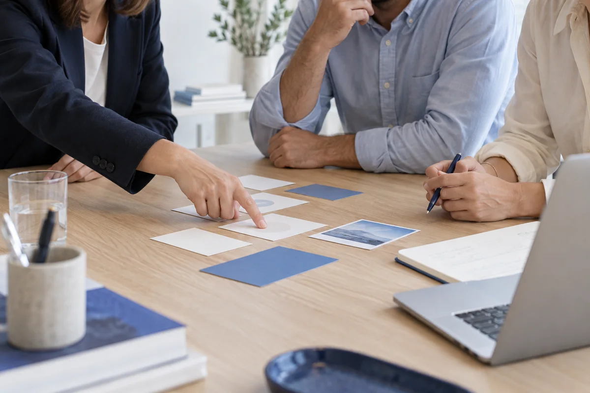Illustration d’un atelier pour examiner les étapes d’une campagne de prospection.